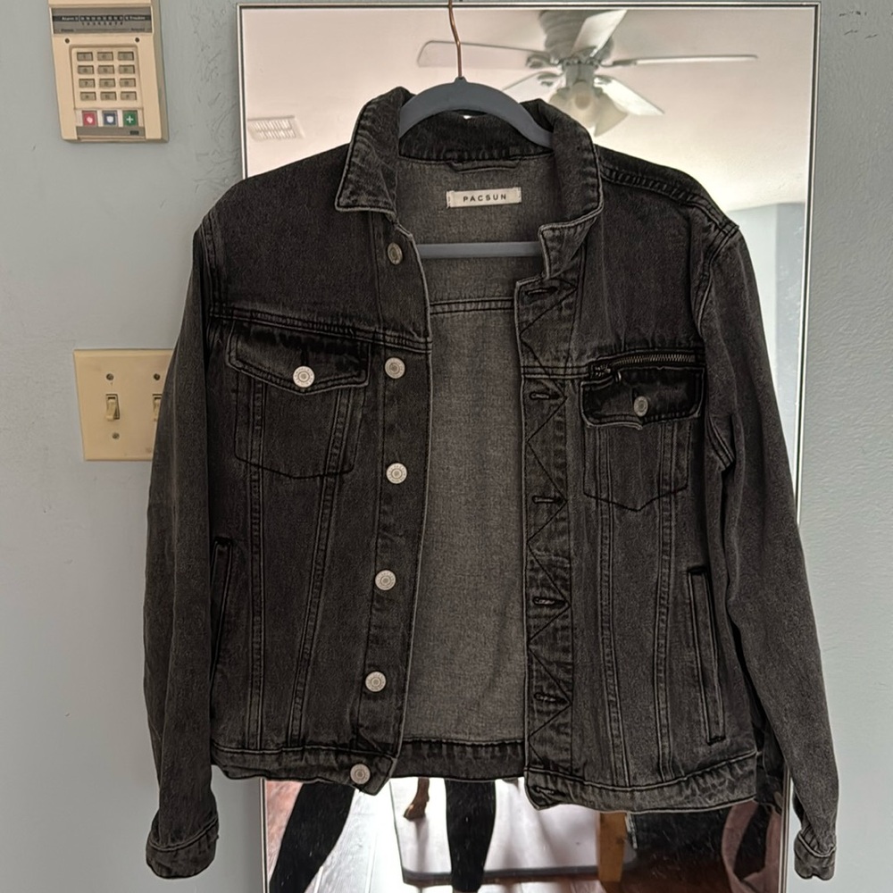 pacsun black denim jacket